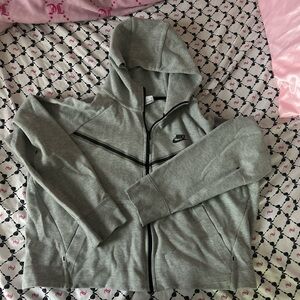 Nike Heather Gray Full-Zip Sweatshirt